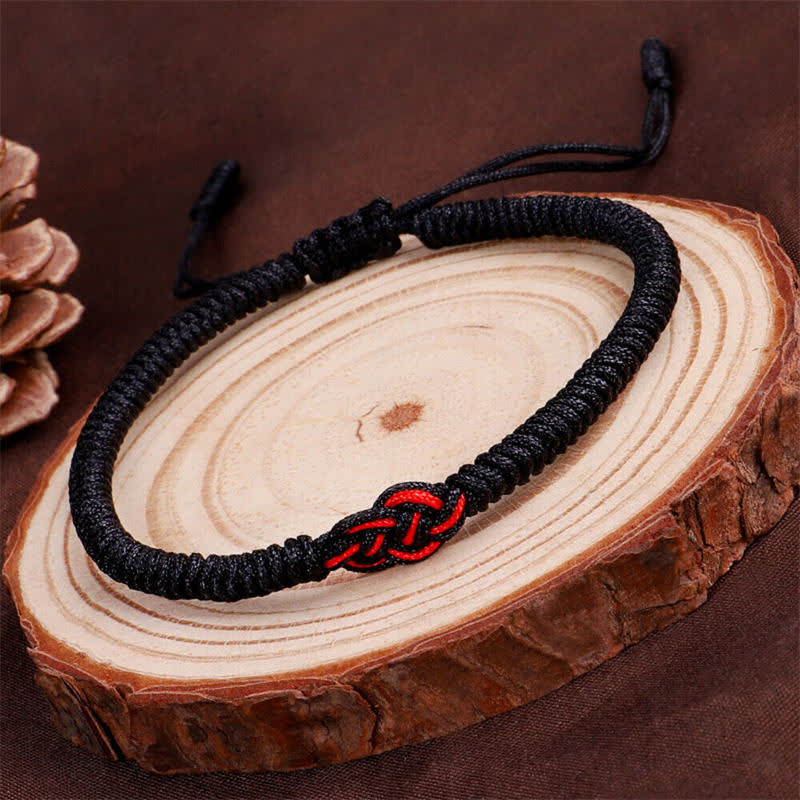 Mythstone 2Pcs Tibetan Luck Chinese Knot Protection String Bracelet