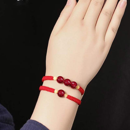 Mythstone Cinnabar Blessing Red String Bracelet For Kids