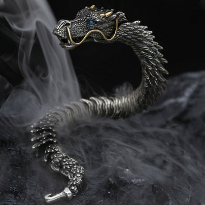 MythStone Nordic Dragon Handmade Amulet Luck Protection Chain Bracelet