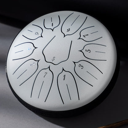 Mythstone Steel Tongue Drum Sound Healing Meditation Yoga Lotus Drum Kit 11 Note 6 Inch