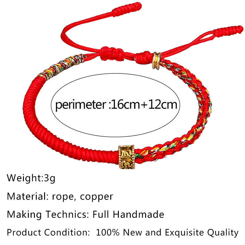 Mythstone Om Mani Padme Hum Protection Luck String Bracelet