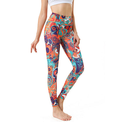 Mythstone Colorful Evil Eye Print Sports Exercise Fitness Leggings Women's Yoga Pants