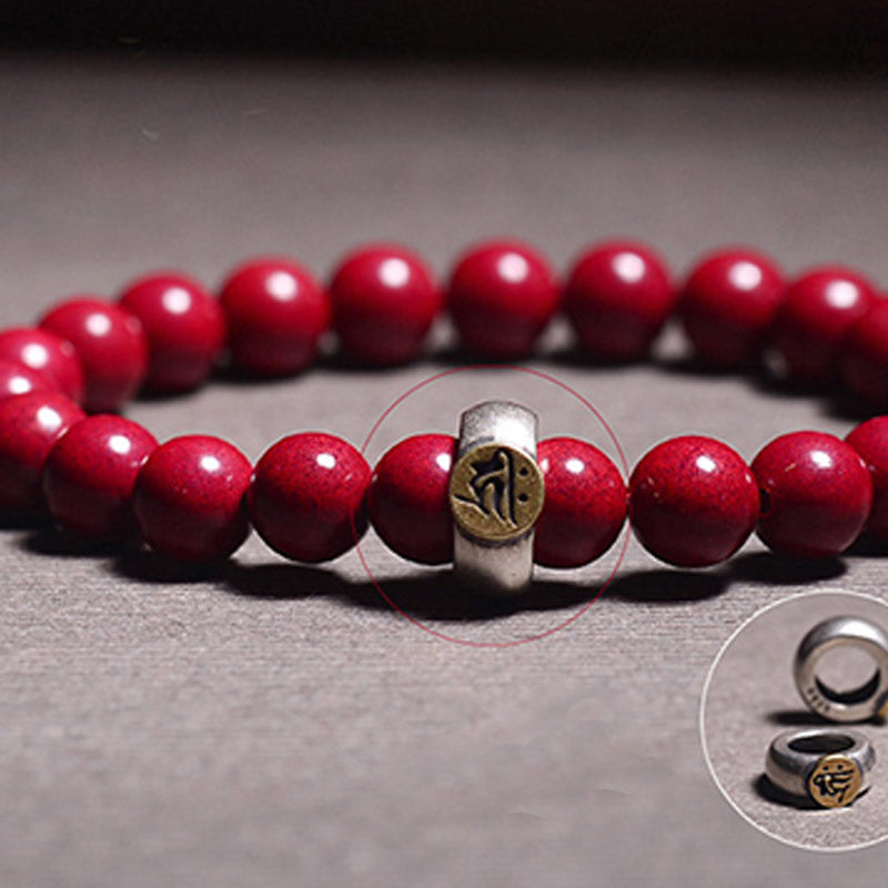 Mythstone Chinese Zodiac Natal Buddha Cinnabar Protection Bracelet