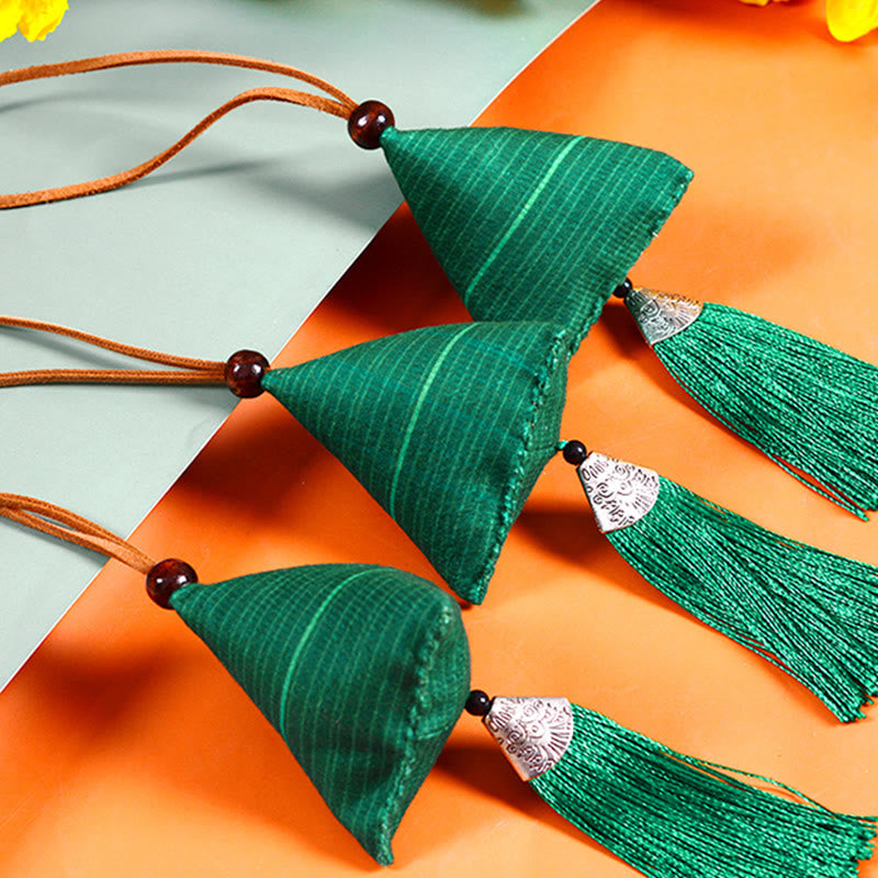 Mythstone Dragon Boat Festival Zongzi Pattern Sachet Protection Tassel Hanging Decoration