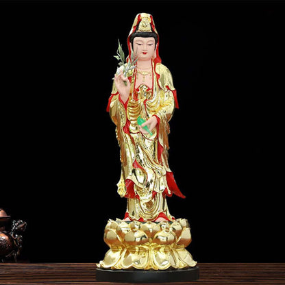 Mythstone Chenrezig Bodhisattva Avalokitesvara Figurine Harmony Resin Statue Home Decoration