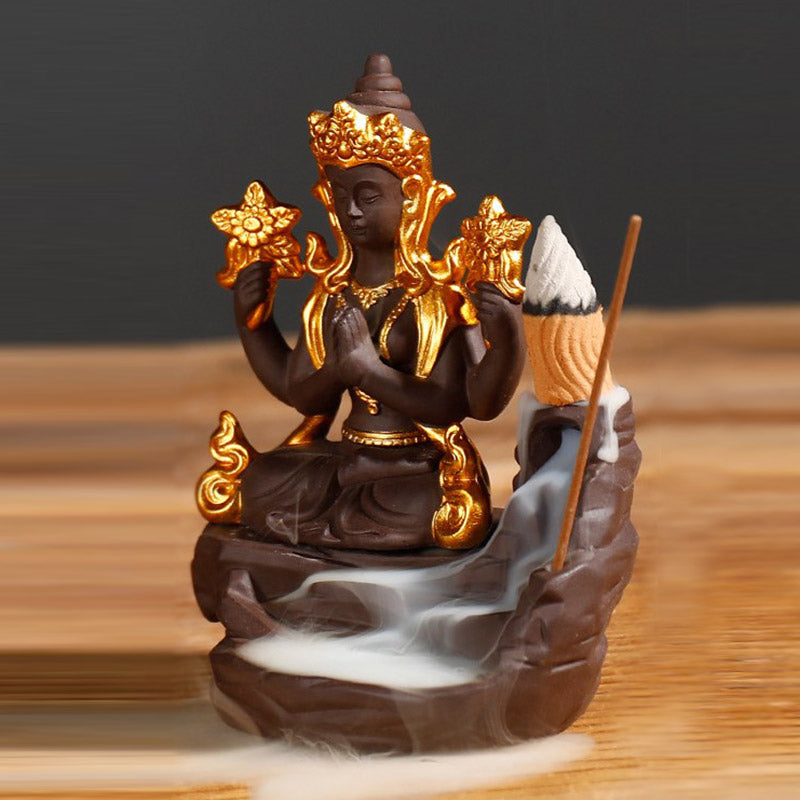 Mythstone Tibetan Buddha Healing Incense Burner Decoration