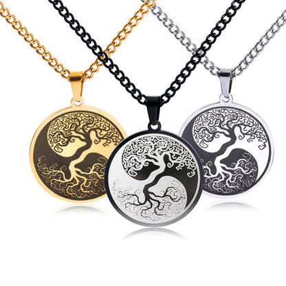 Mythstone The Tree of Life Titanium Steel Connection Necklace Pendant