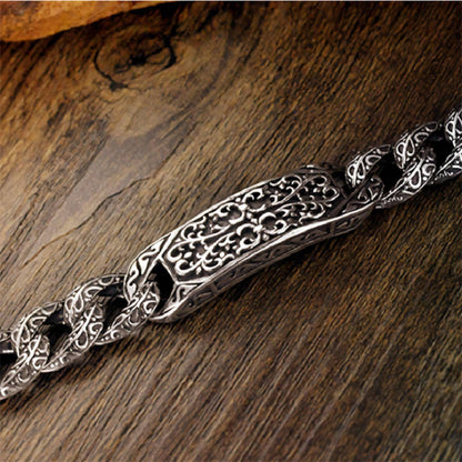 Mythstone Vintage Patterns Engraved Healing Bracelet