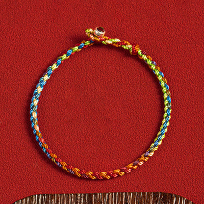 Mythstones "May you be blessed with peace and safety in all four seasons" Lucky Multicolored Bracelet