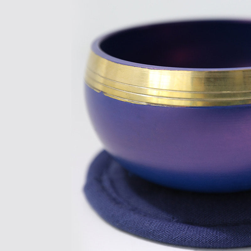 Mythstone Tibetan Sound Bowl Handcrafted for Chakra Healing and Mindfulness Meditation Singing Bowl Set