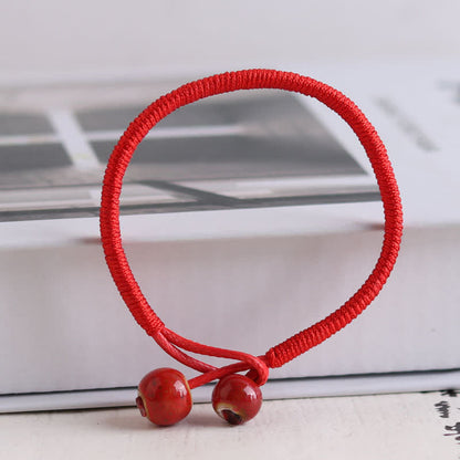 Mythstone FengShui Lucky Red String Ceramic Bracelet