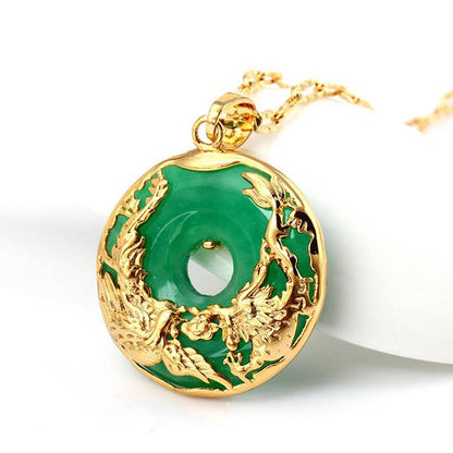 Mythstone Natural Jade Prosperity Necklace