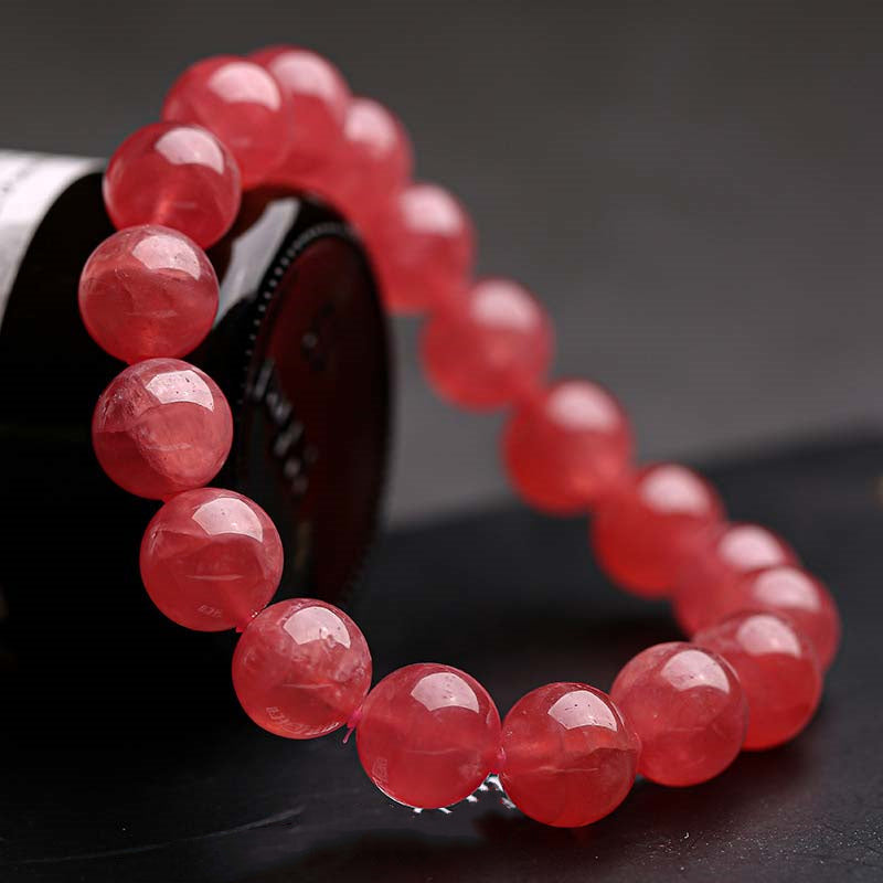 Mythstone Natural Strawberry Quartz Blessing Healing Bracelet