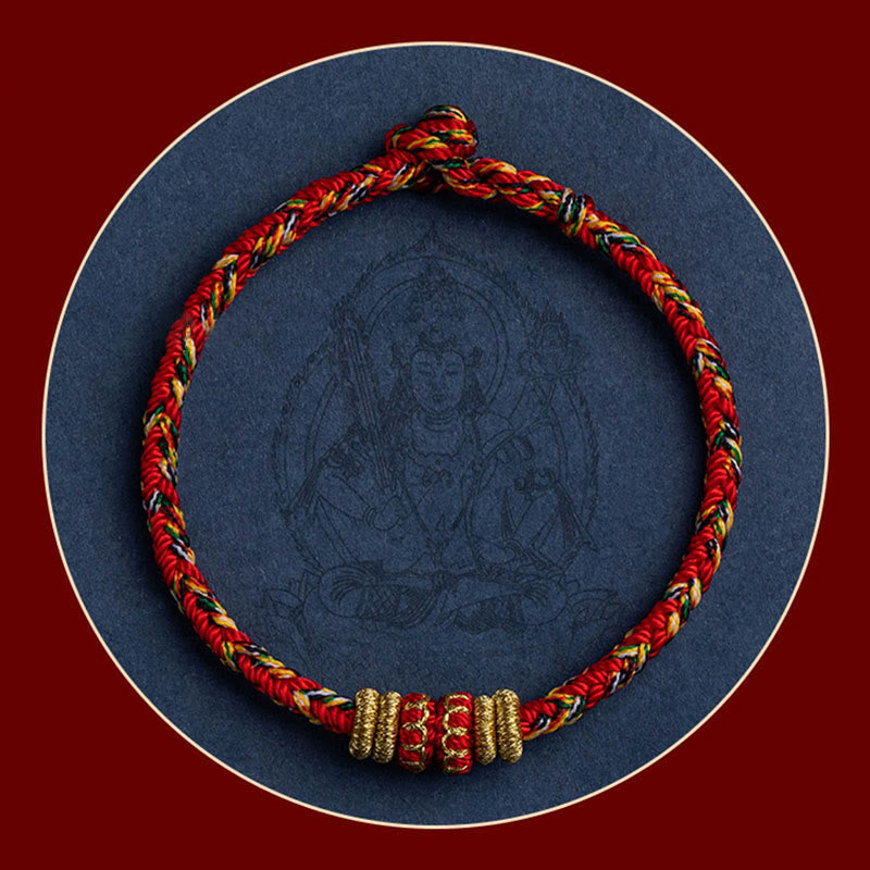 Pulsera trenzada hecha a mano con el zodíaco chino, Buda natal, suerte y fuerza, de Mythstone Tibet