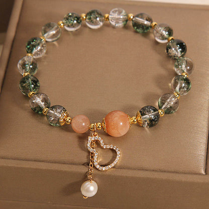 Pulsera de confianza con dije de calabaza fantasma verde Mythstone