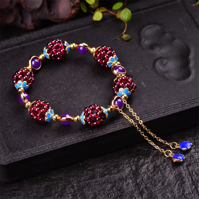 Mythstone Tibetan Garnet Calm Bracelet