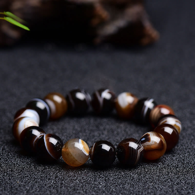 Mythstone Tibetan Sardonyx Happiness Positive Bracelet