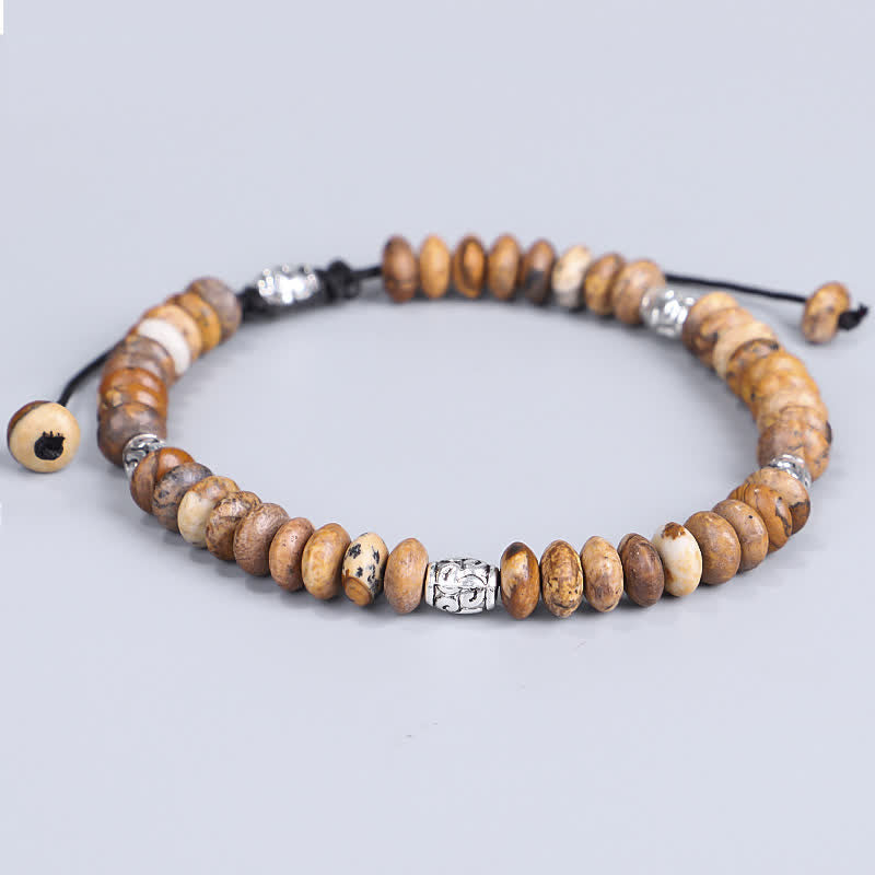 Mythstone Picture Jasper Positive Beads String Bracelet