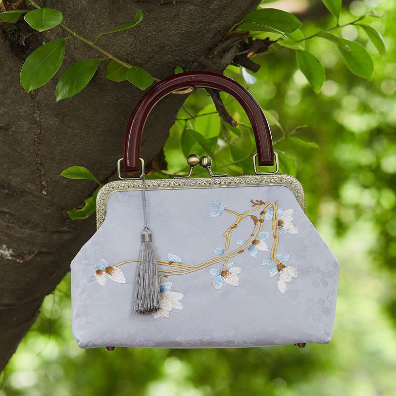 Mythstone Flower Embroidery Handbag Crossbody Bag