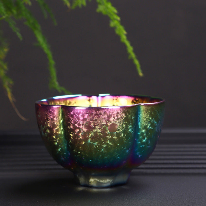 Mythstone Rainbow Color Jianzhan Ceramic Teacup Kung Fu Tea Cup Bowl