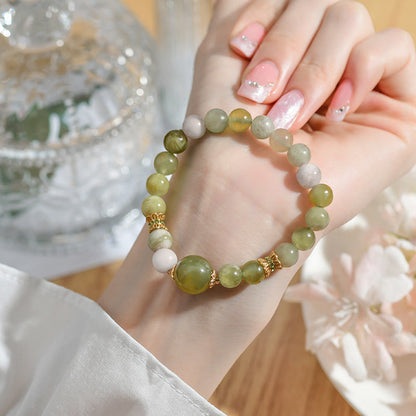 Mythstone Green Grape Color Jade Abundance Bracelet