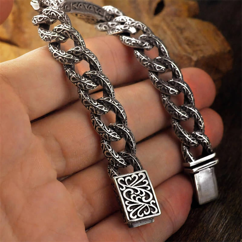 Mythstone Vintage Patterns Engraved Healing Bracelet