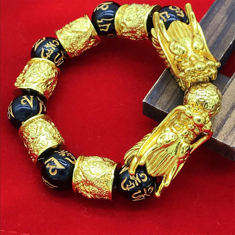 Mythstone Double Dragon Wealth Protection Bracelet