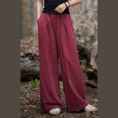 Pantalones de yoga casuales de pierna ancha retro Mythstone para mujer con bolsillos 