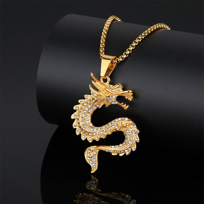 Mythstone Chinese Zodiac Dragon Zircon Protection Necklace Pendant