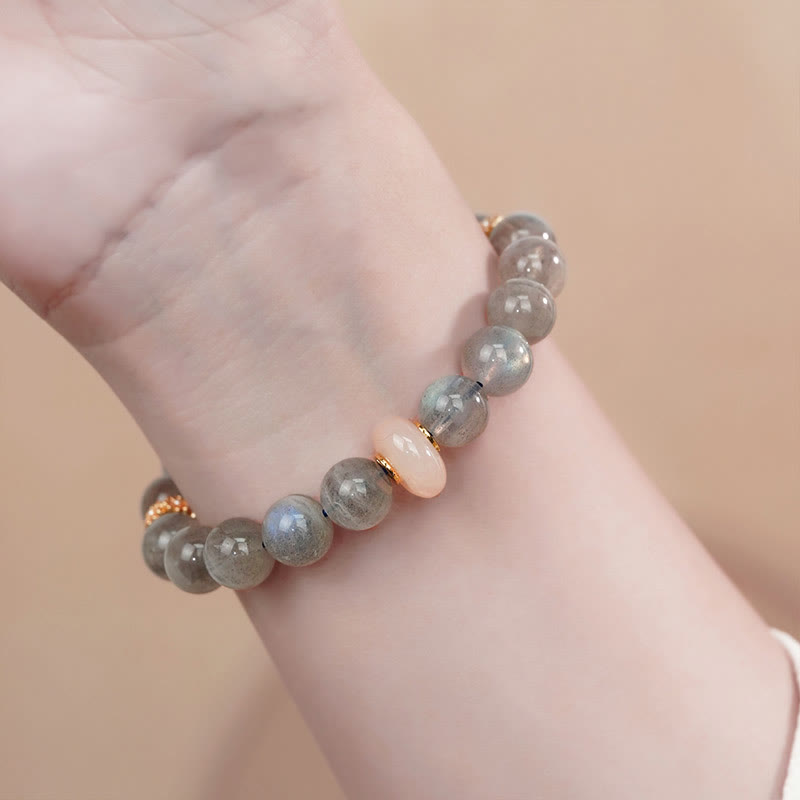 Mythstone Natural Labradorite Moonstone Healing Change Bracelet