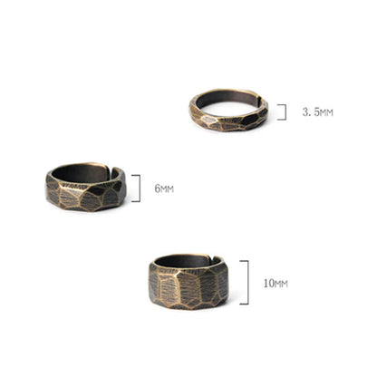 Mythstone Tibetan Simple Design Copper Wealth Ring