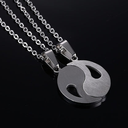 2 piezas de collar con colgante de Yin Yang para pareja