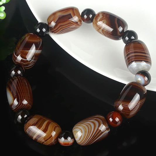 Mythstone Natural Sardonyx Courage Happiness Bracelet