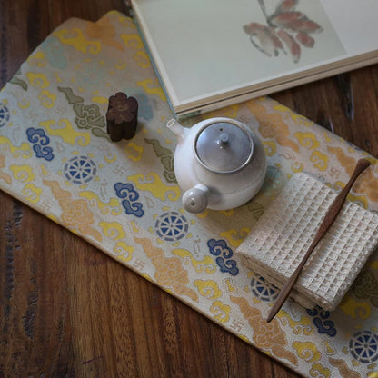 Posavasos para taza de té con elegante diseño de brocado floral de Mythstone