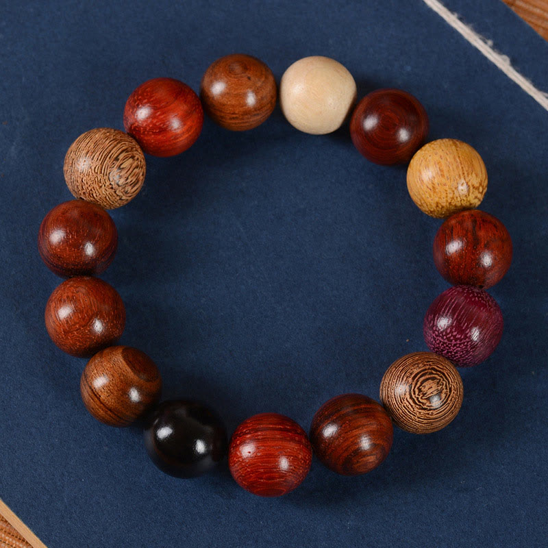 Mythstone Multicolored Sandalwood Protection Healing Bracelet