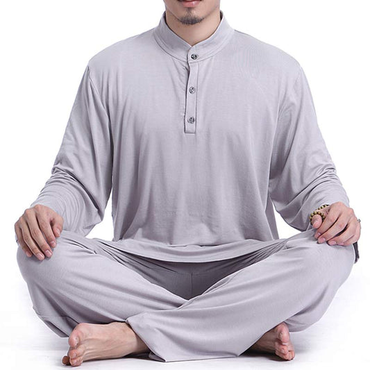 Mythstone Meditation Prayer Spiritual Zen Tai Chi Practice Yoga Clothing Men's Set