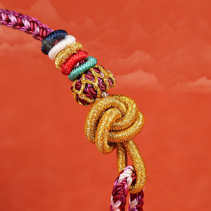 Mythstone Handmade Dunhuang Colorful Rope Protection Braid String Bracelet