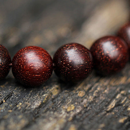 Mythstone 925 Sterling Silver Indian Small Leaf Red Sandalwood Aquamarine Full of Gold Star Chinese Knotting Blessing Bracelet