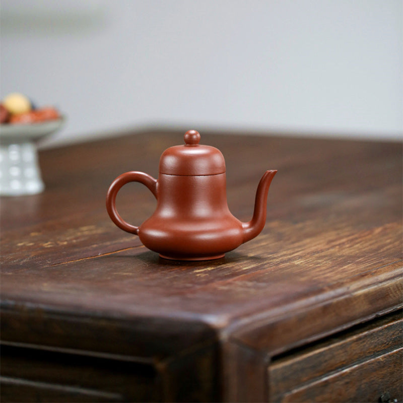 Mythstone Vintage Bamboo Peach Blossom Purple Clay Kung Fu Teapot