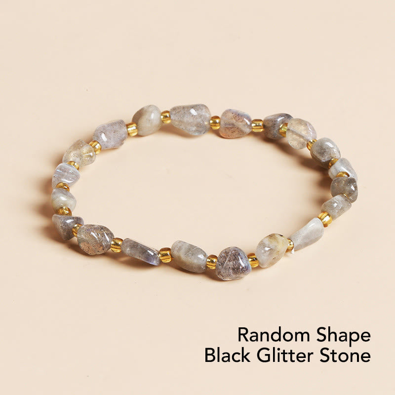 Mythstone Natural Irregular Shape Stone Crystal Meditation Balance Bracelet