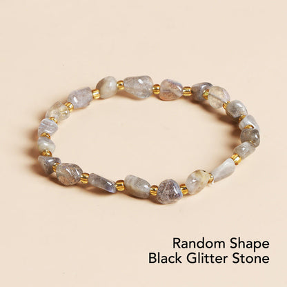 Mythstone Natural Irregular Shape Stone Crystal Meditation Balance Bracelet