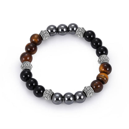 Mythstone Tiger Eye and Hematite Good Luck and Healing Bracelet