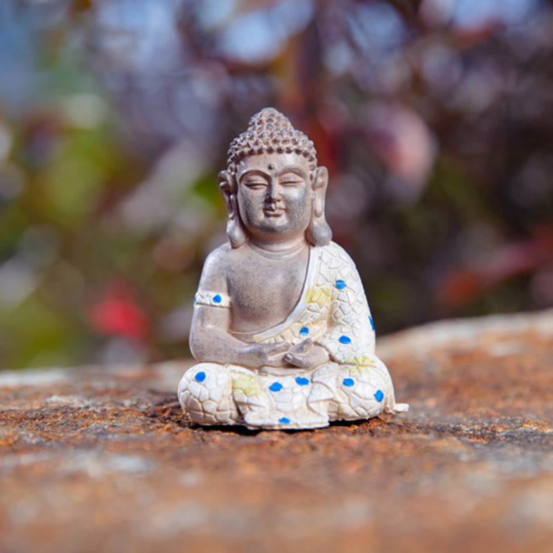 Mythstone Meditating Zen Buddha Serenity Resin Statue Figurine Home Decoration