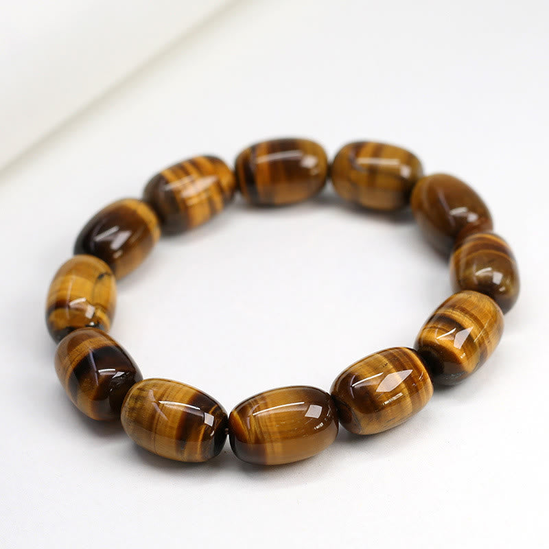 Mythstone Natural Tiger Eye Stone Integrity Willpower Bracelet