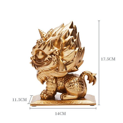 Mythstone Lion Statue Strength Resin Home Office Decoration