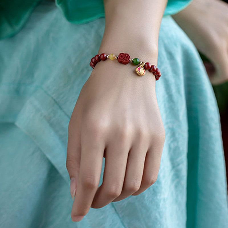 Mythstone Cinnabar Happiness Calm Bracelet