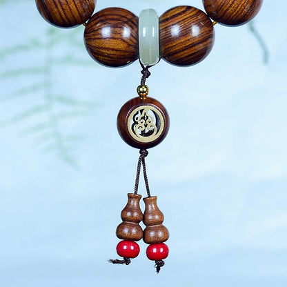 Mythstone Rosewood Warmth Calm Gourd Charm Bracelet