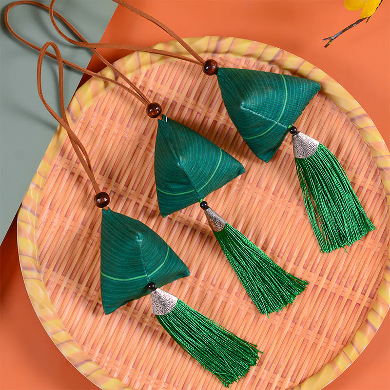 Mythstone Dragon Boat Festival Zongzi Pattern Sachet Protection Tassel Hanging Decoration