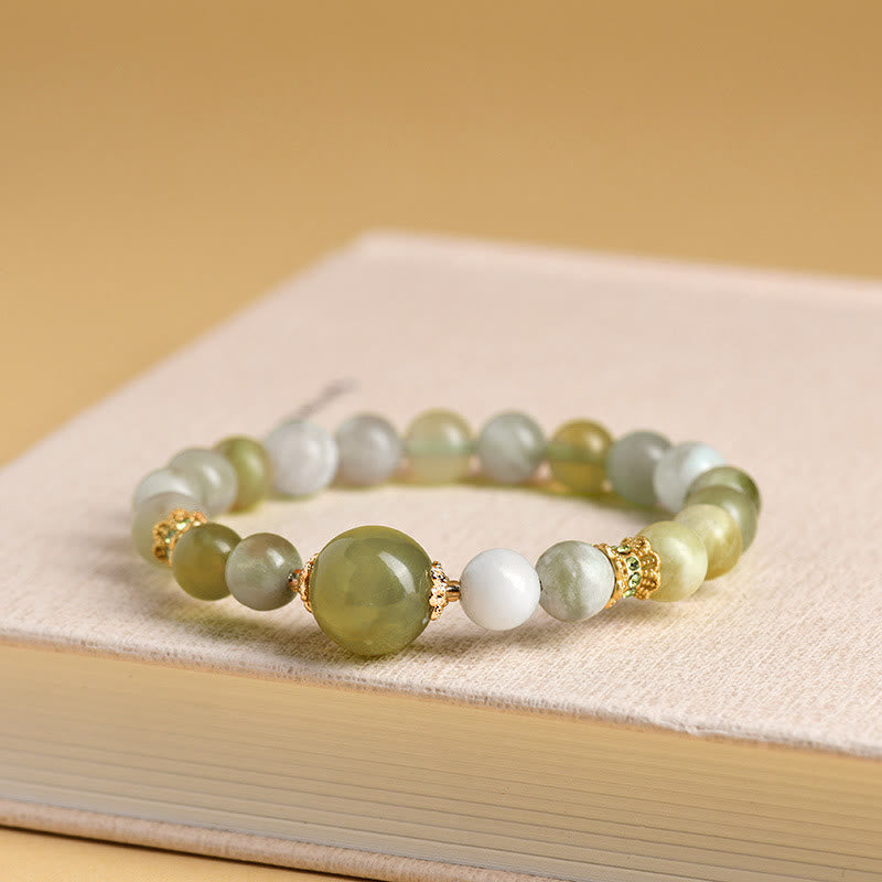 Mythstone Green Grape Color Jade Abundance Bracelet