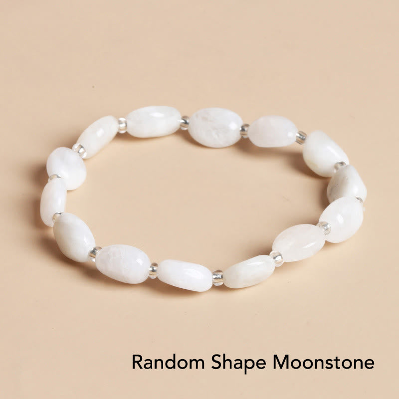 Mythstone Natural Irregular Shape Stone Crystal Meditation Balance Bracelet